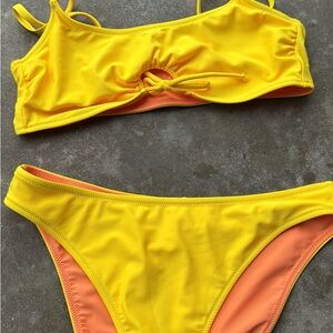 Yellow and Orange Bikini Set
